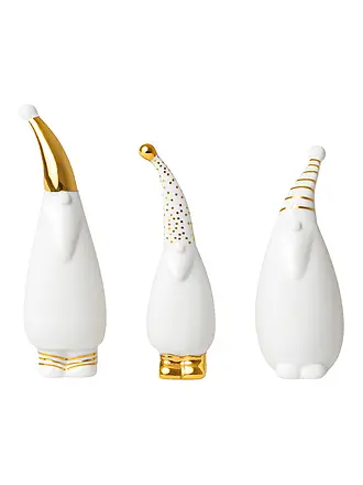 RAEDER | Santa Figuren 3er Set Weiss |